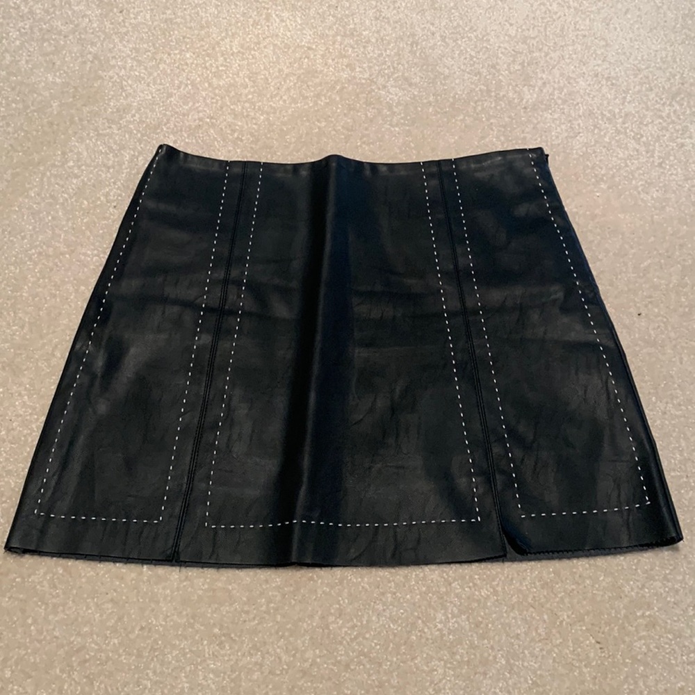 Leeli & Lou Vegan Leather Skirt - Picture 1 of 6